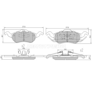 Колодки тормозные перед FORD FOCUS I SAT