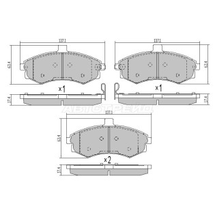 Колодки тормозные перед HYUNDAI ELANTRA SAT