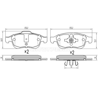 Колодки тормозные перед RENAULT KAPTUR 16-/DUSTER 11-/FLUENCE 10-/MEGANE 08-/ARKANA 18- SAT