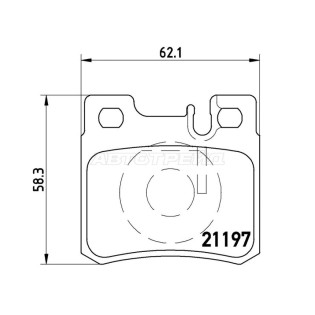 Колодки тормозные зад MERCEDES W201/W202/W210/C124/W124 BREMBO