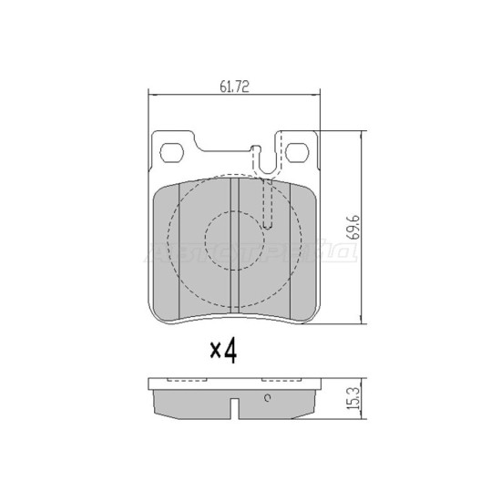 Колодки тормозные зад MERCEDES W202/W203/S203/W220/W210/W124/CL203/C209 SAT