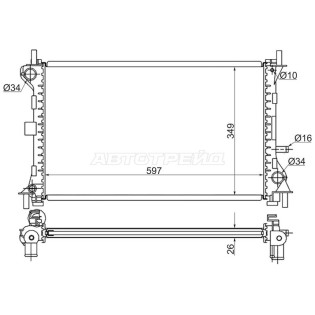 Радиатор FORD FOCUS 1.6/1.8/2.0 98-04 HOSU