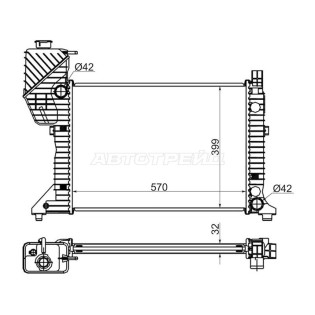 Радиатор Mercedes-Benz Sprinter 95-06 SAT